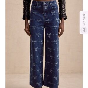 Miss Rosier bow wide leg jeans